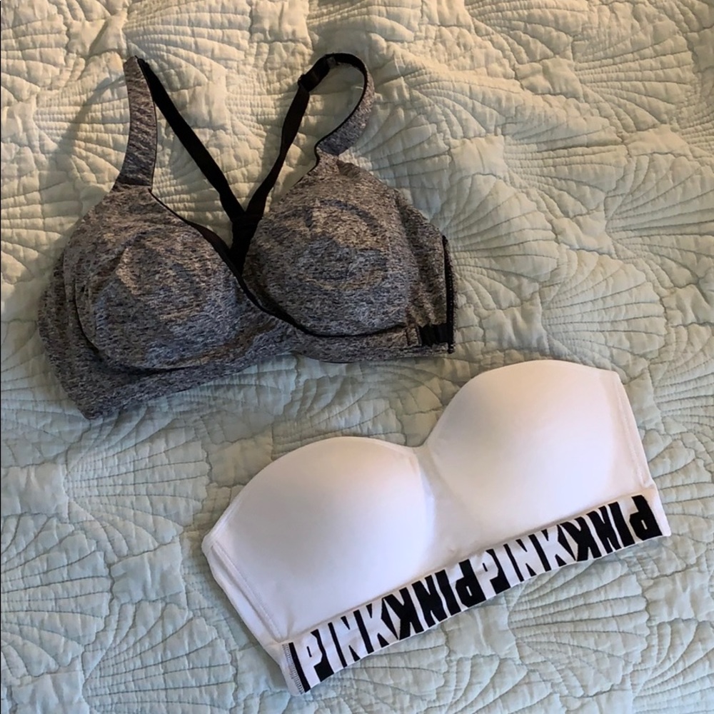 Victor’s secret strapless M sports 34D bra bundle